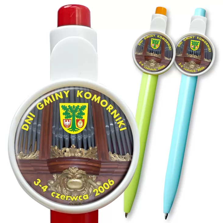 przypinka długopis Dni Gminy Komorniki