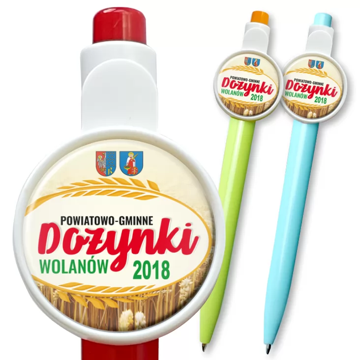 przypinka długopis Dożynki Wolanów 2018