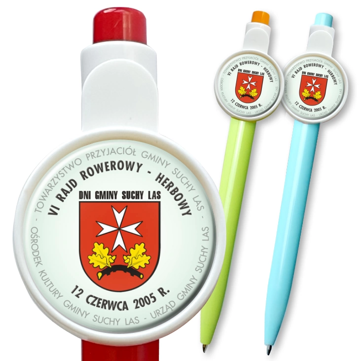 przypinka długopis VI Rajd Rowerowy - Herbowy