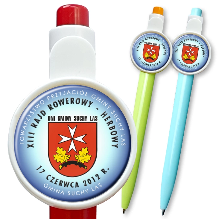 przypinka długopis XIII Rajd Rowerowy Herbowy - Suchy Las 2012