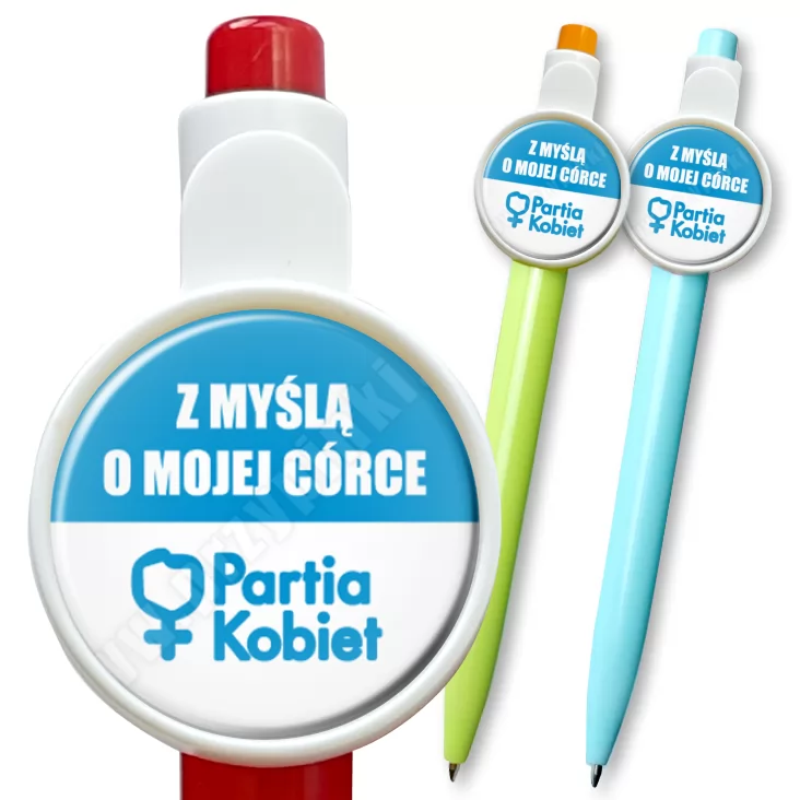 przypinka długopis Z myślą o mojej córce - Partia Kobiet