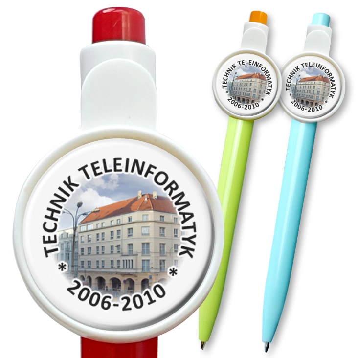 przypinka długopis ZSK Technik Teleinformatyk