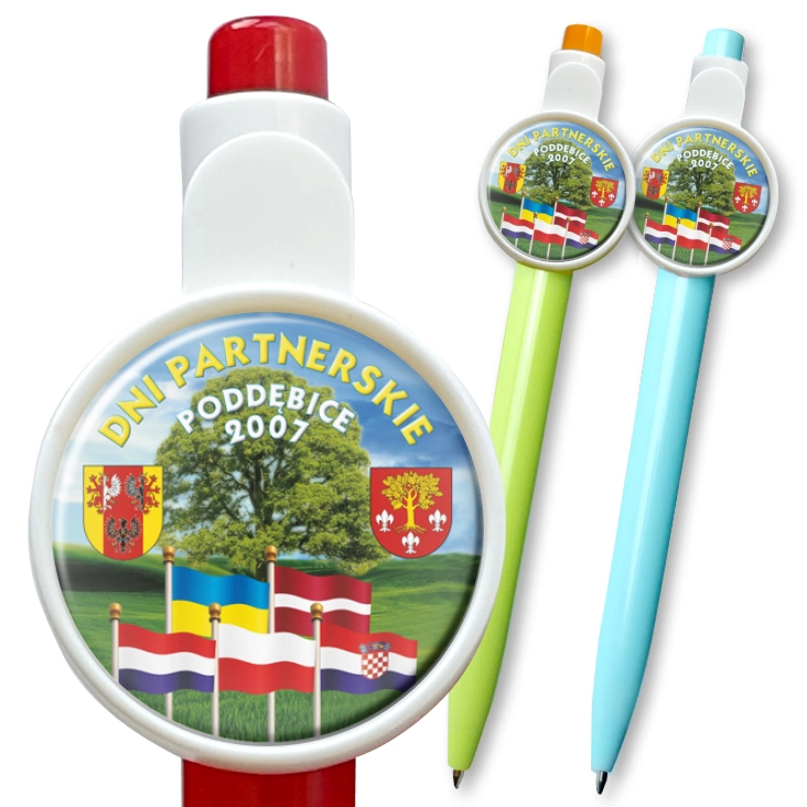 przypinka długopis Dni Partnerstwa - Poddębice 2007