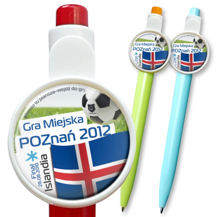 przypinka długopis Gra Miejska - Poznań 2012 - Islandia