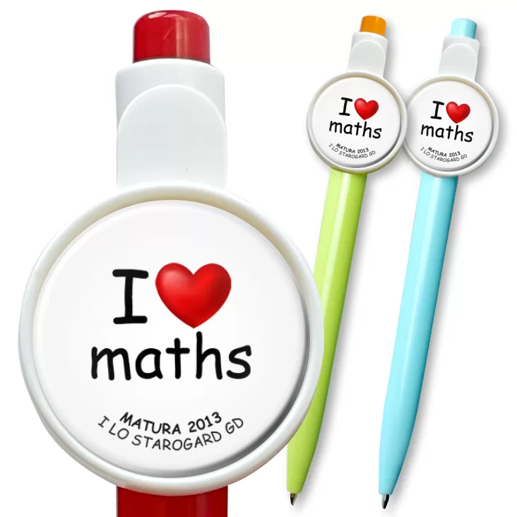 przypinka długopis I love maths - Matura 2013
