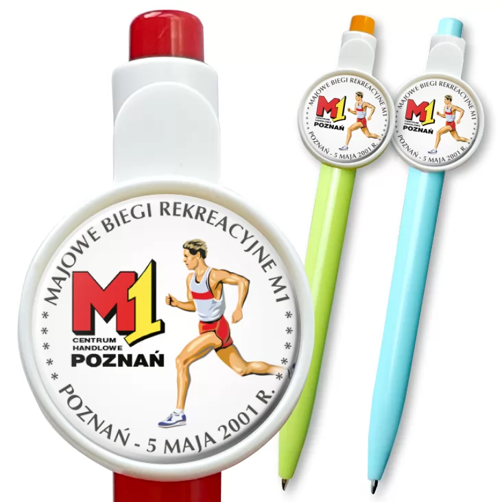 przypinka długopis Majowe Biegi Rekreacyjne M1 2001