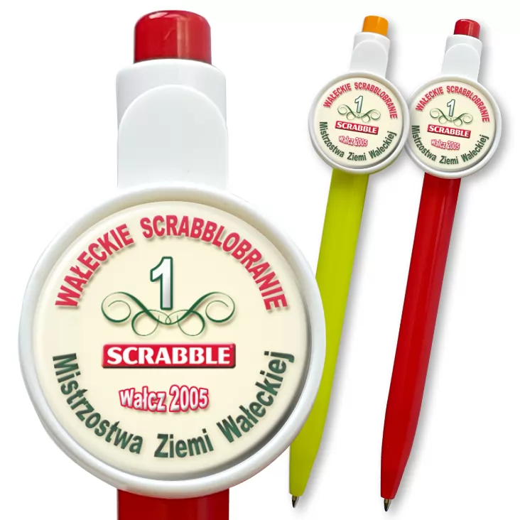 przypinka długopis Mistrzostwa Ziemi Wałeckiej - Scrabble 2005