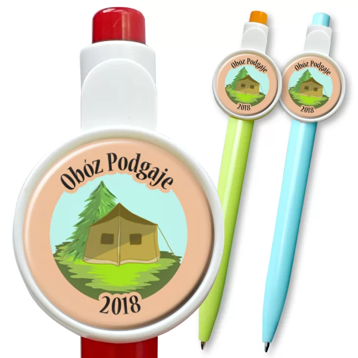 przypinka długopis Obóz Podgaje 2018