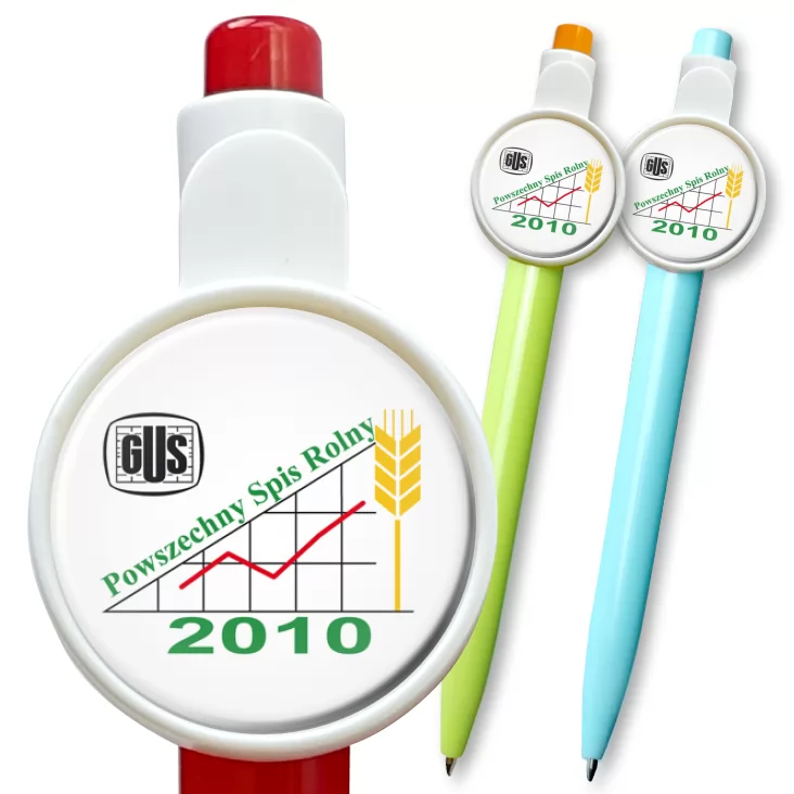 przypinka długopis Powszechny Spis Rolny 2010