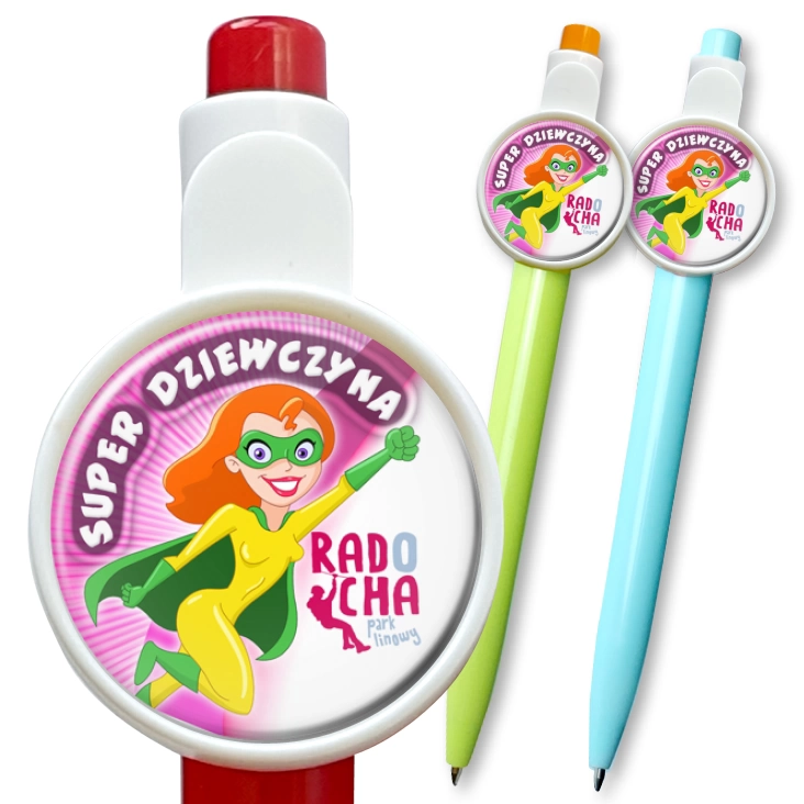 przypinka długopis Radocha - Super Dziewczyna