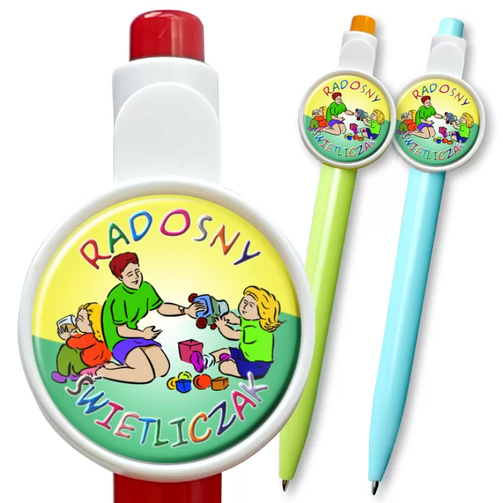 przypinka długopis Radosny Świetliczak