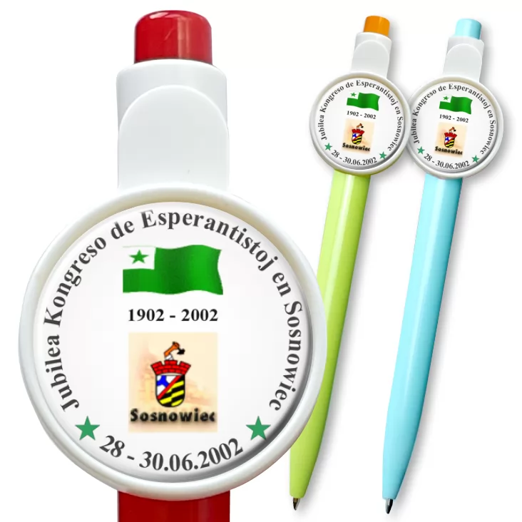 przypinka długopis Sosnowiec 2002