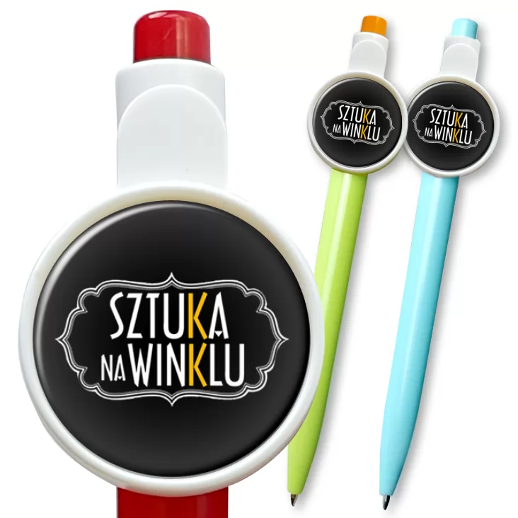 przypinka długopis Sztuka na winklu
