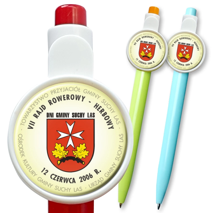 przypinka długopis VII Rajd Rowerowy - Herbowy