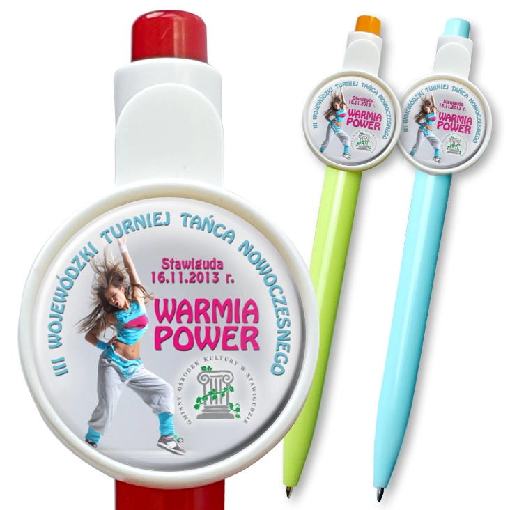 przypinka długopis Warmia Power 2013