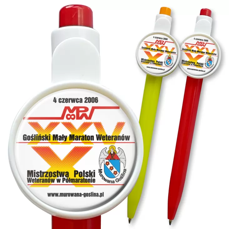 przypinka długopis X Mistrzostwa Polski w Półmaratonie Weteranów 