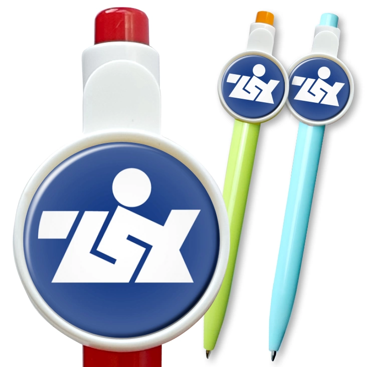 przypinka długopis ZSK logo