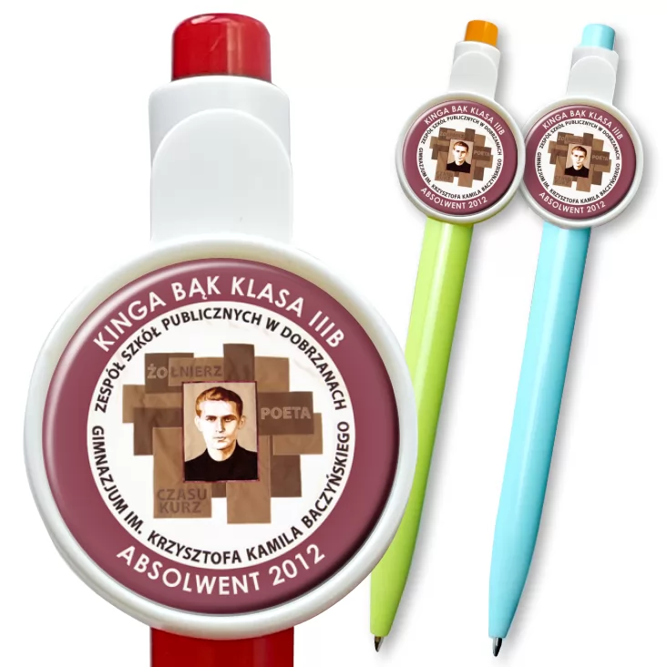 przypinka długopis ZSP w Dobrzanach - Absolwent 2012