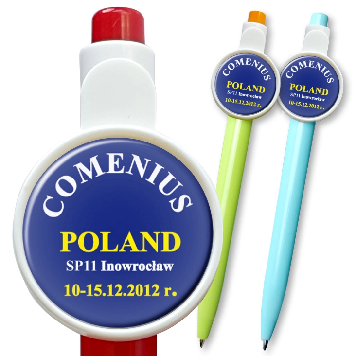 przypinka długopis Comenius SP11 Inowrocław