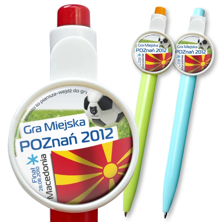 przypinka długopis Gra Miejska - Poznań 2012 - Macedonia