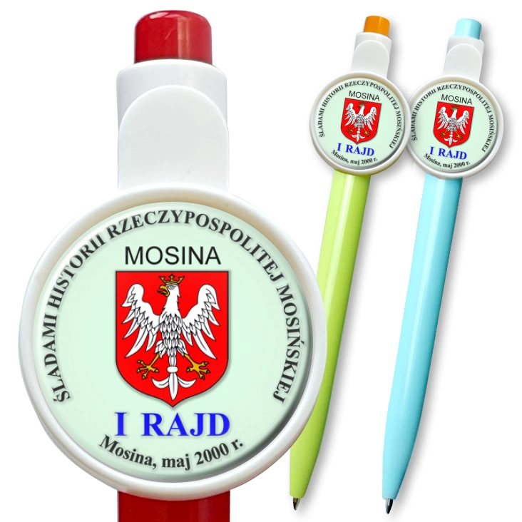 przypinka długopis I RAJD - Śladami Historii Rzeczypospolitej Mosińskiej