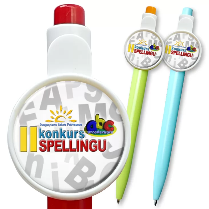 przypinka długopis II konkurs spellingu