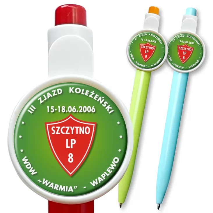 przypinka długopis III Zjazd Koleżeński WDW Warmia - Waplewo
