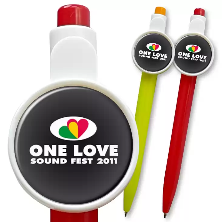 przypinka długopis One love 2011 - czarne