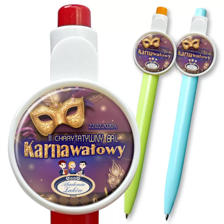 przypinka długopis Bal karnawałowy