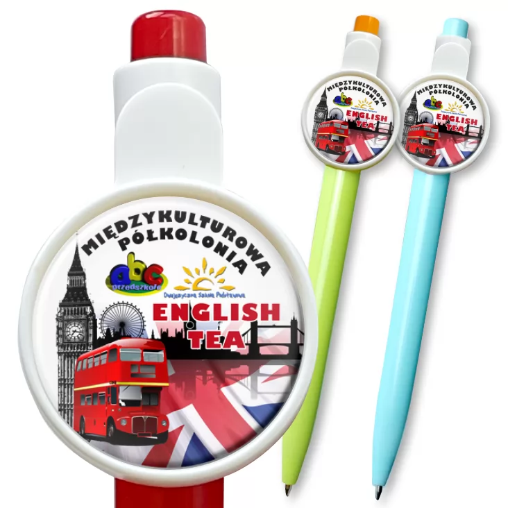 przypinka długopis English Tea