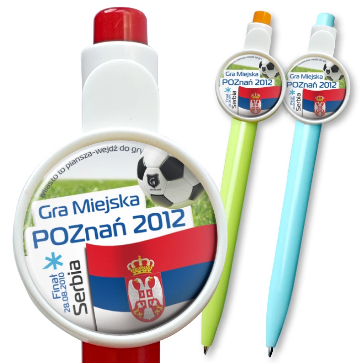 przypinka długopis Gra Miejska - Poznań 2012 - Serbia
