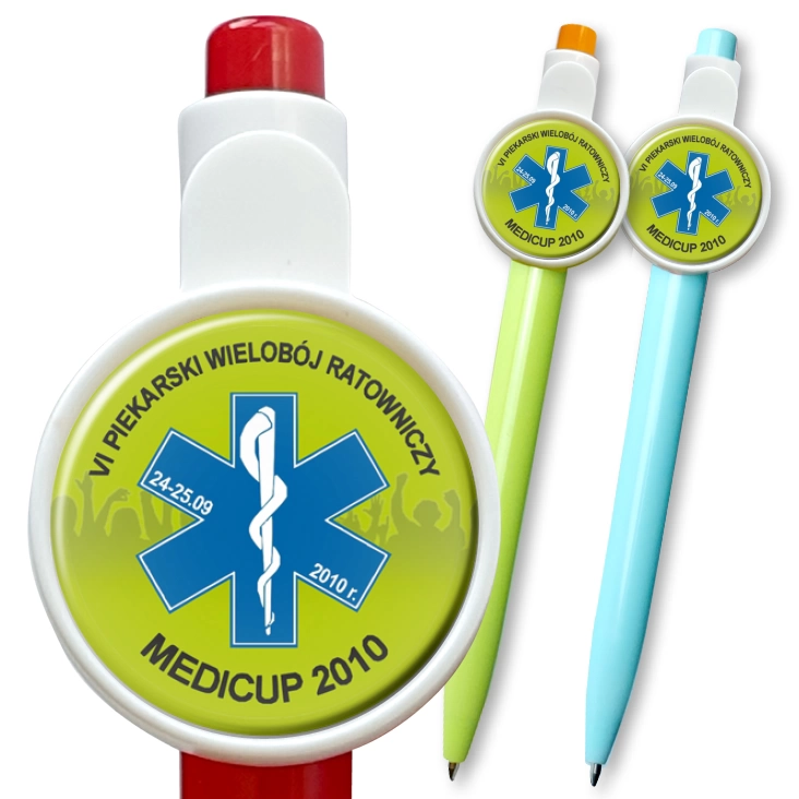 przypinka długopis Medicup 2010