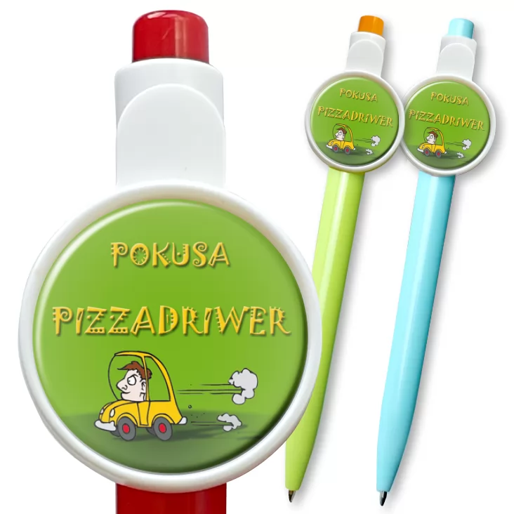 przypinka długopis Pizzadriwer
