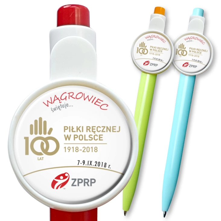przypinka długopis Wągrowiec na stulecie