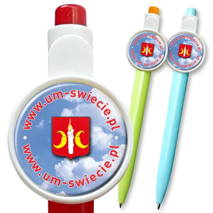 przypinka długopis www.um-swiecie.pl