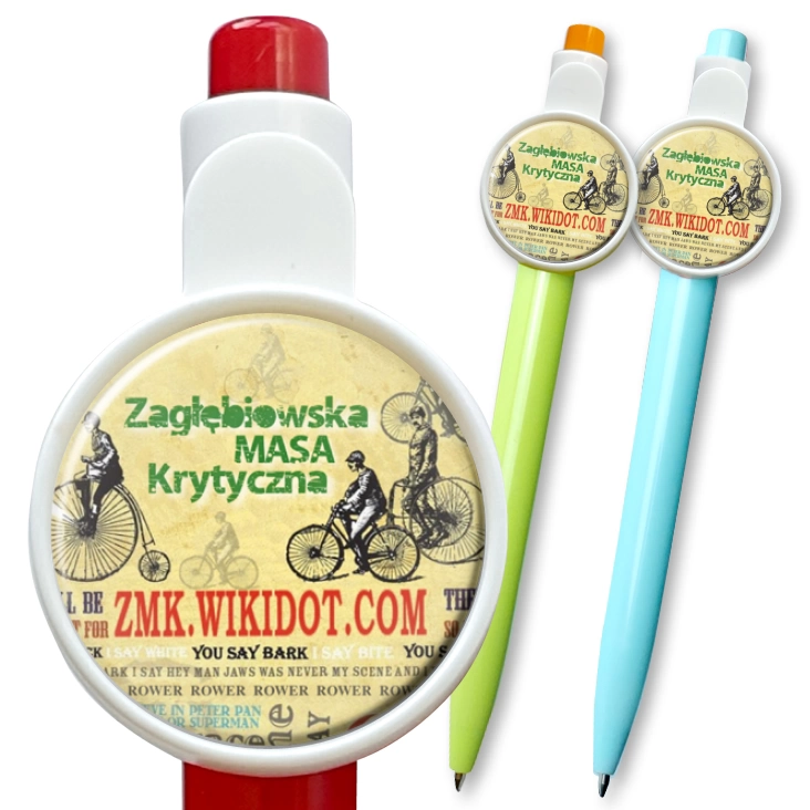 przypinka długopis Zagłębiowska Masa Krytyczna