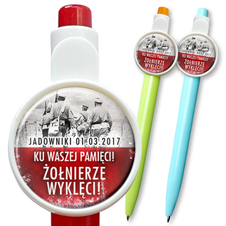przypinka długopis Cześć Ich pamięci! Żołnierze Wyklęci!