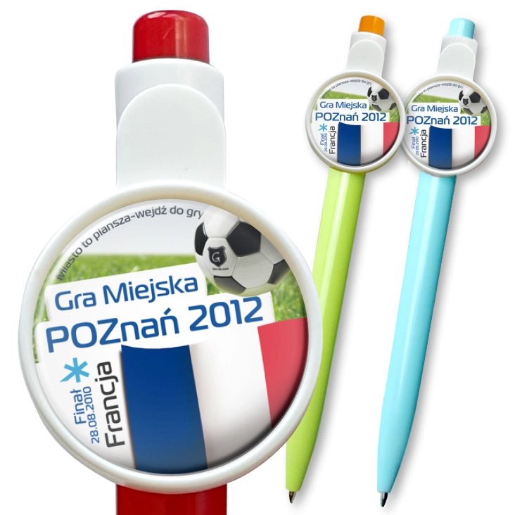 przypinka długopis Gra Miejska - Poznań 2012 - Francja