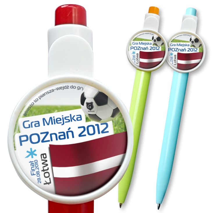 przypinka długopis Gra Miejska - Poznań 2012 - Łotwa