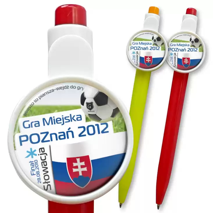 przypinka długopis Gra Miejska - Poznań 2012 - Słowacja