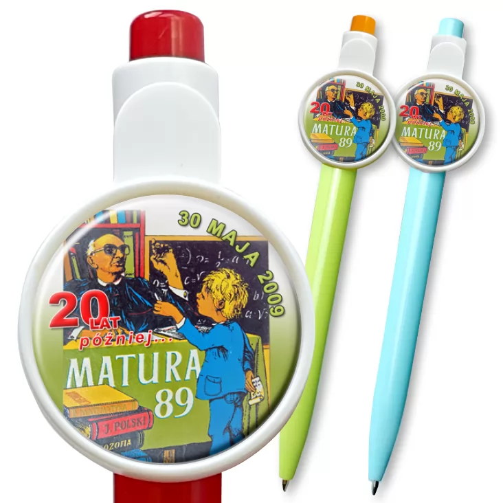 przypinka długopis Matura `89 - 20 lat później...