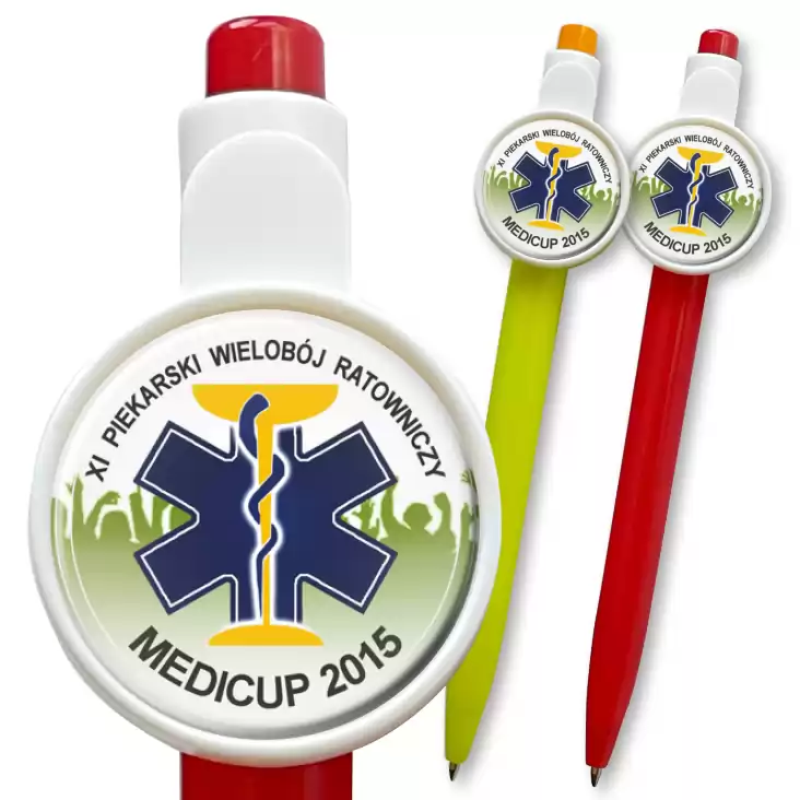 przypinka długopis Medicup 2015