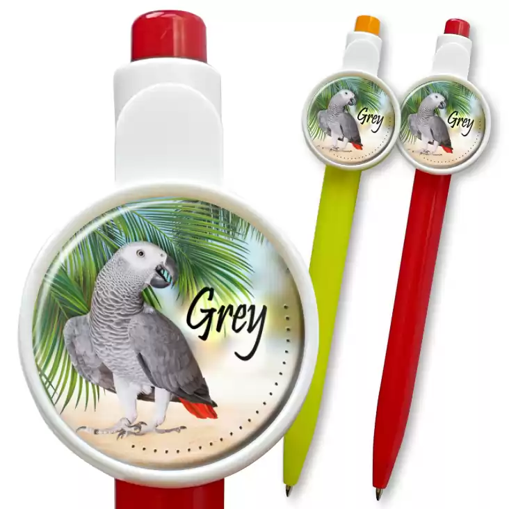przypinka długopis Papugarnia Carmen - Grey