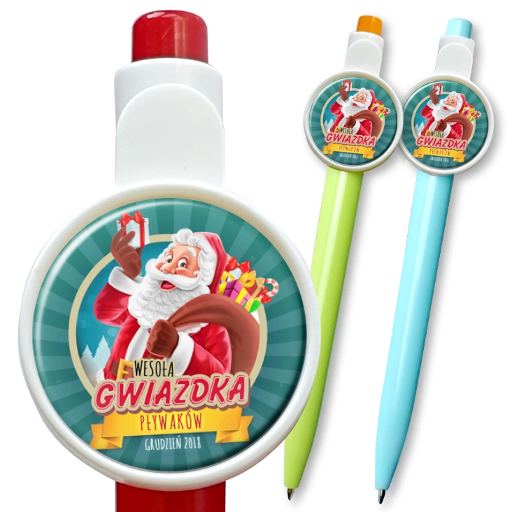 przypinka długopis Wesoła Gwiazdka Pływaków 2018