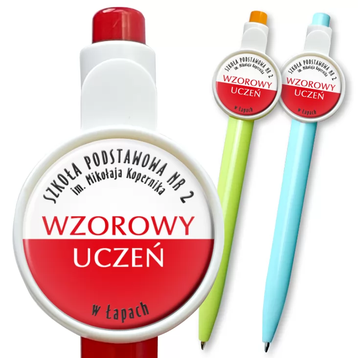 przypinka długopis Wzorowy Uczeń