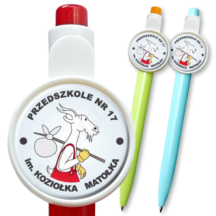 przypinka długopis Przedszkole nr 17 im. Koziołka Matołka