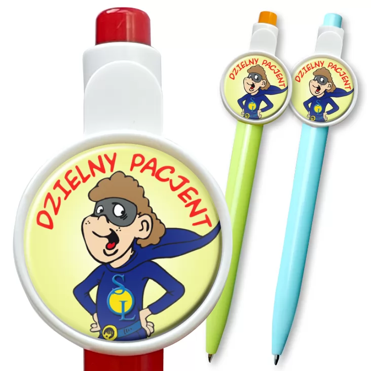 przypinka długopis Dzielny pacjent