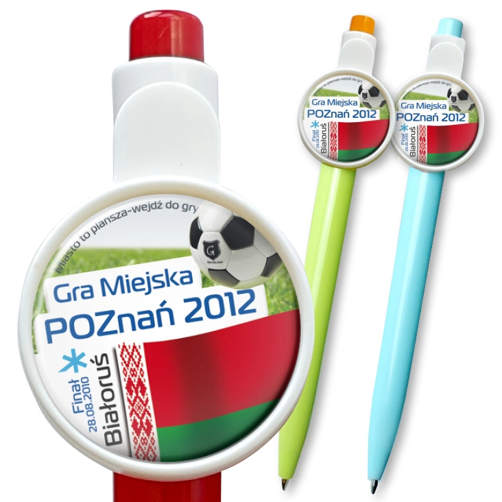 przypinka długopis Gra Miejska - Poznań 2012 - Białoruś