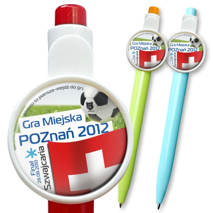 przypinka długopis Gra Miejska - Poznań 2012 - Szwajcaria