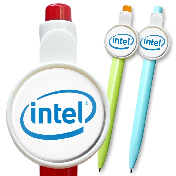 przypinka długopis Intel